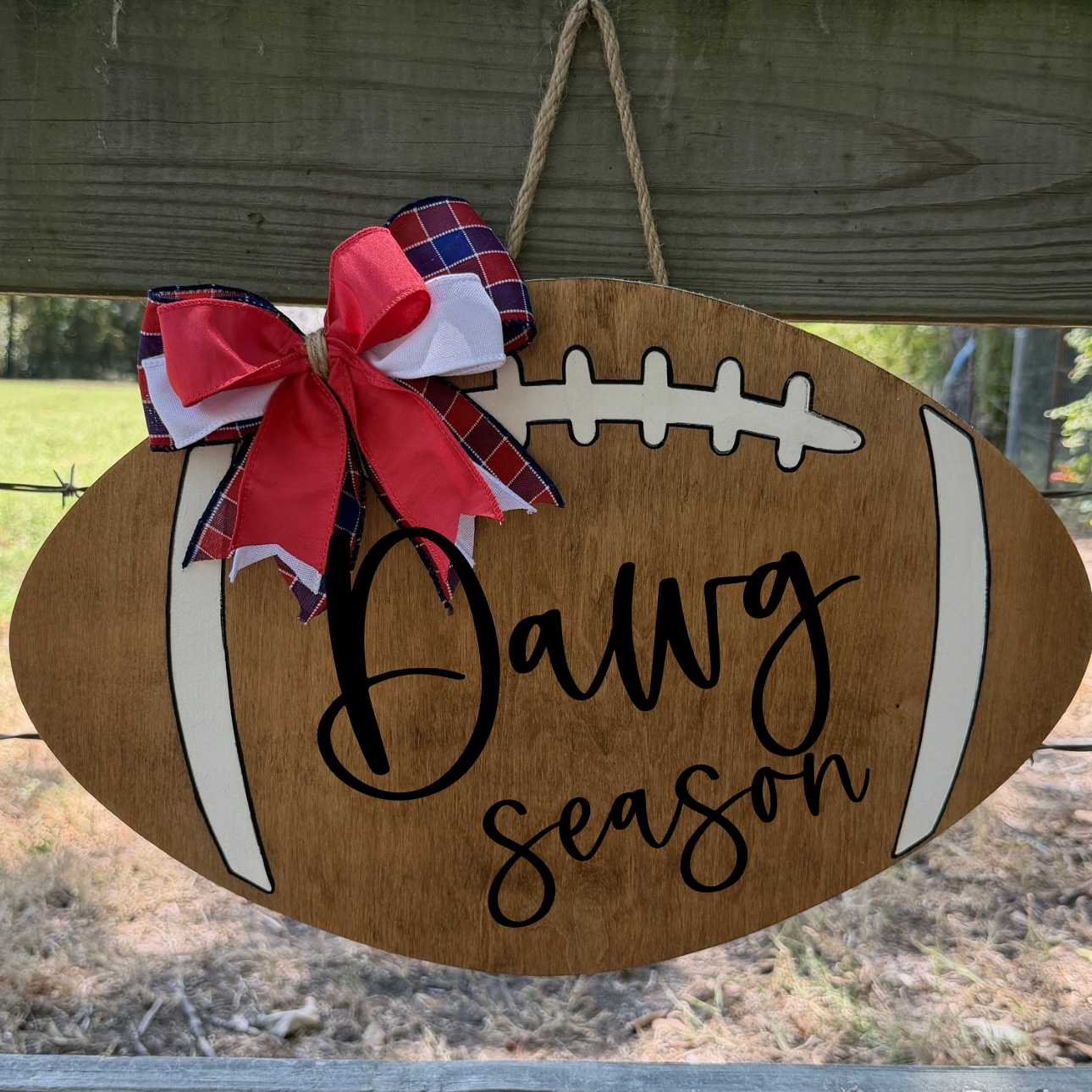 Custom Football Season Door Hanger