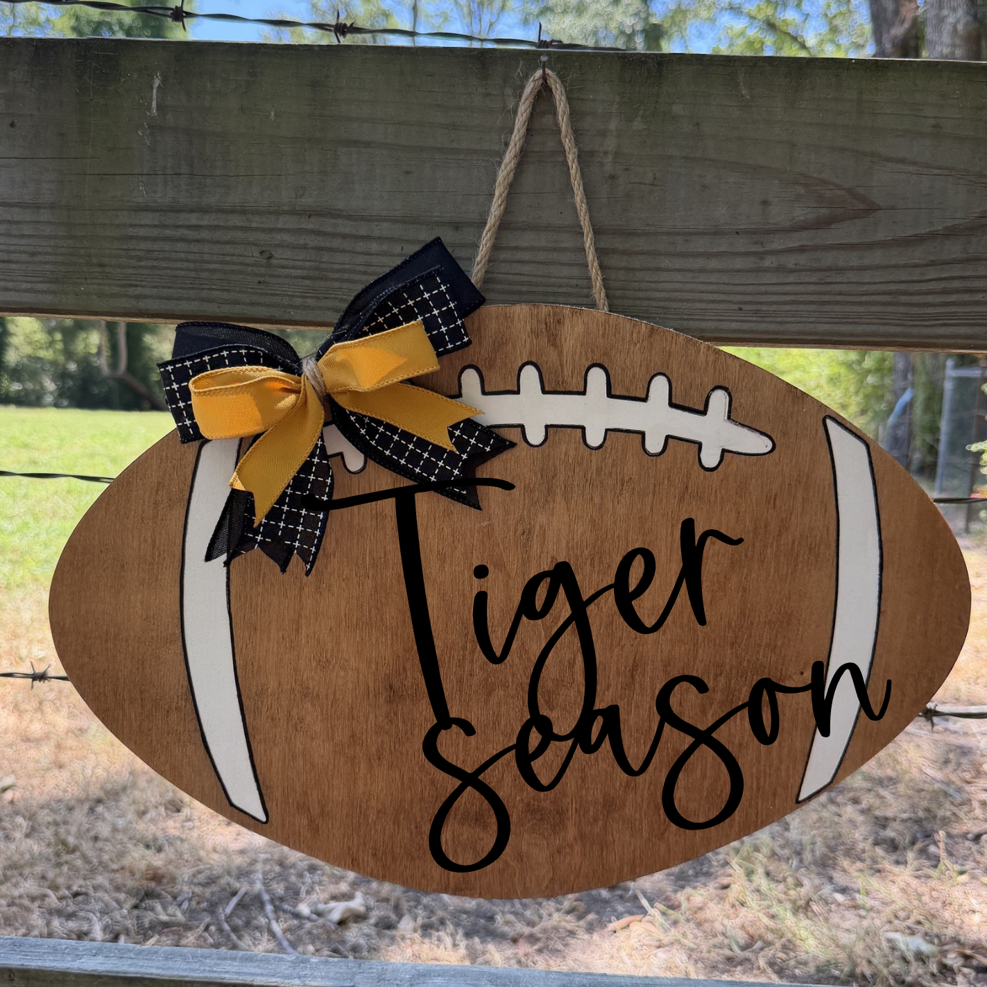 Custom Football Season Door Hanger