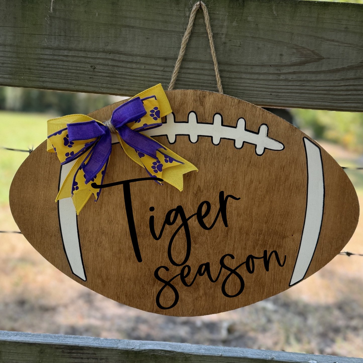 Custom Football Season Door Hanger