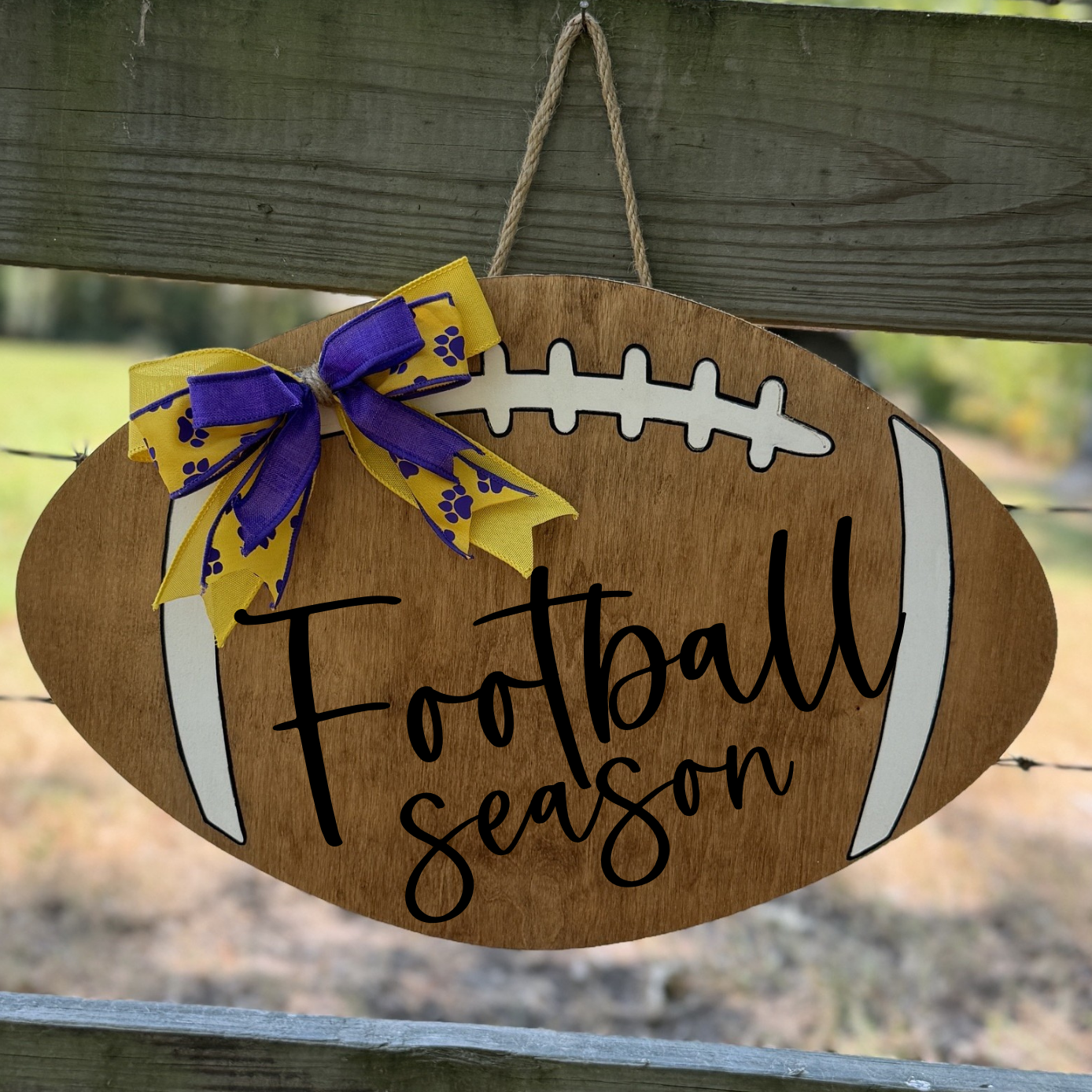 Custom Football Season Door Hanger