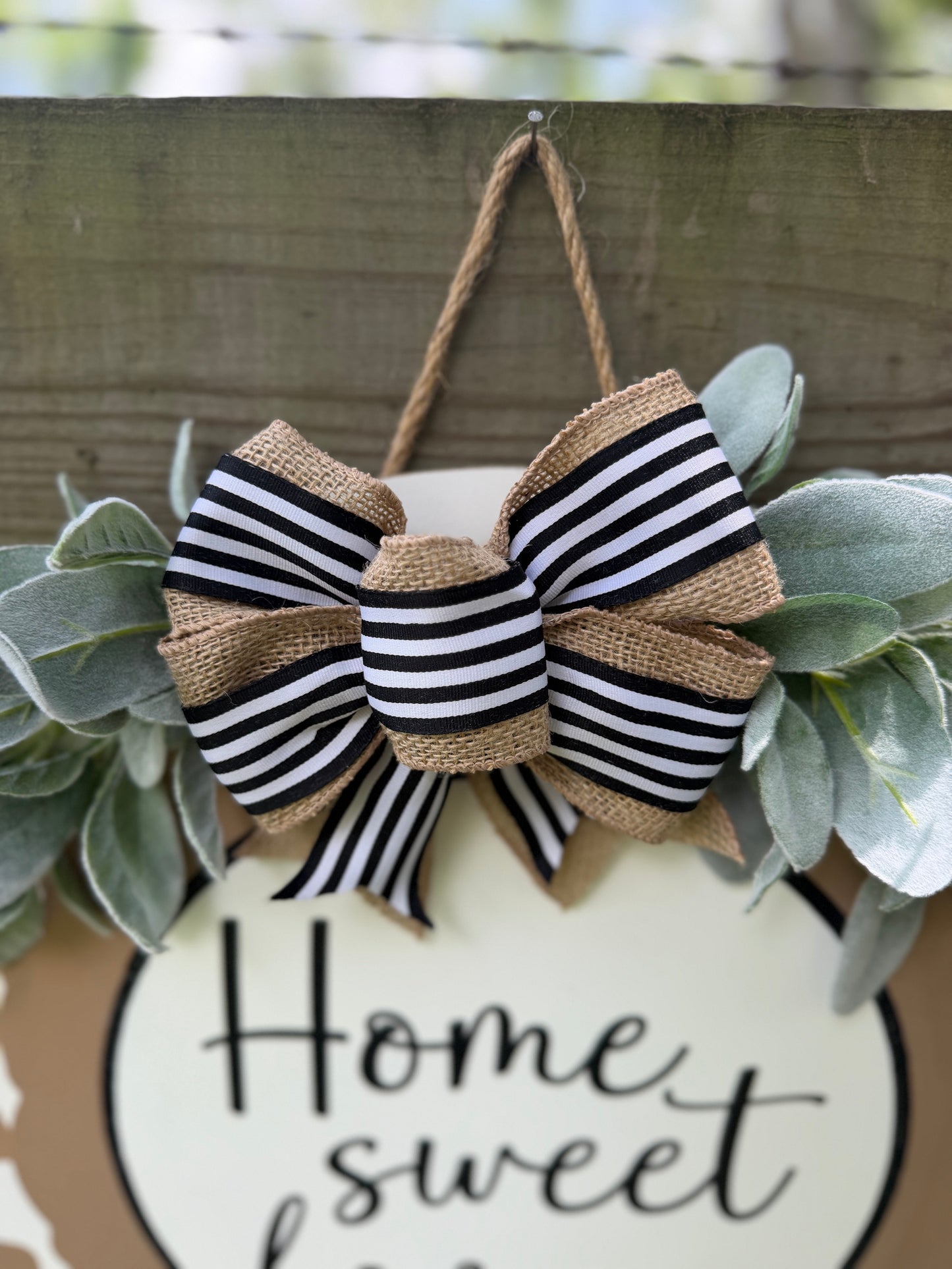 "Home Sweet Home" Leopard Print Door Hanger